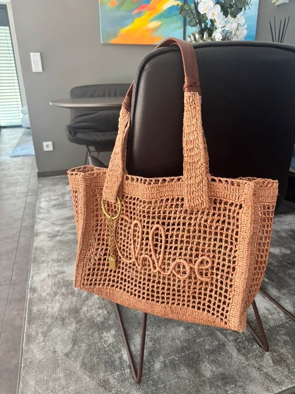 Sommertasche Raffiabast Summer Banana East-West Chloé 2x getragen